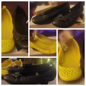 ❤️3/$25 2for1 Women's Black & Yellow Balley Flats -Size 9 & 9½